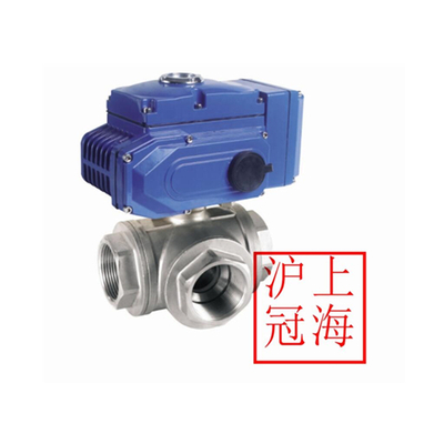 Q914F电动三通球阀 &nbsp;内螺纹